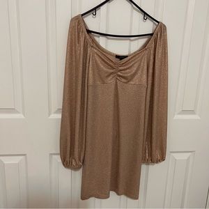 H&M rose gold sparkle mini dress. Size M